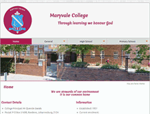 Tablet Screenshot of maryvalecollege.co.za
